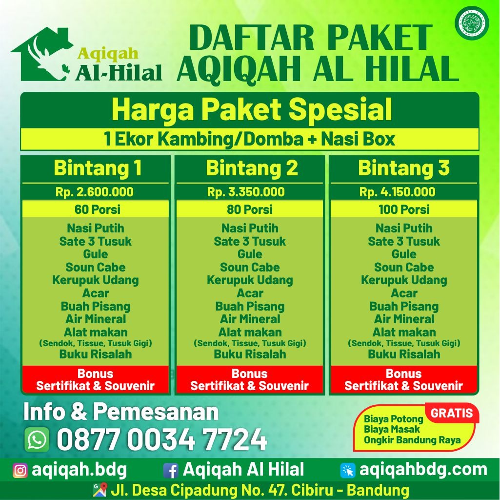 Paket Aqiqah Bandung 2019, Jasa Aqiqah Bandung 2019, Layanan Aqiqah Bandung 2019, Aqiqah Bandung 2019